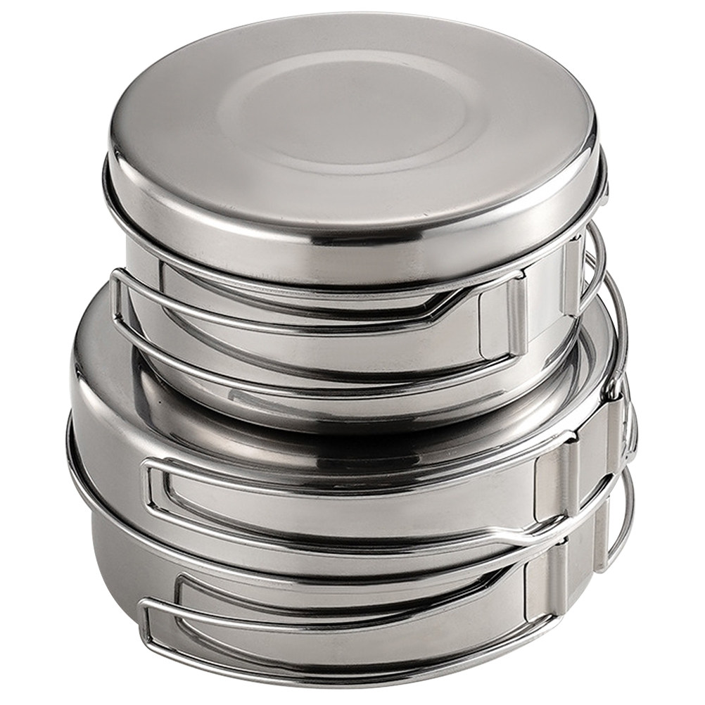 Camping Cooking Set Stainless Steel - 1Set Stainless Steel Camping Cookware Set