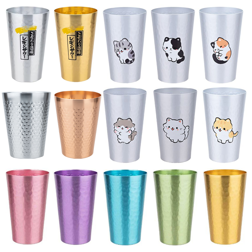 Camping Cooking Mug - Japanese Style Aluminum Beer Mugs Set