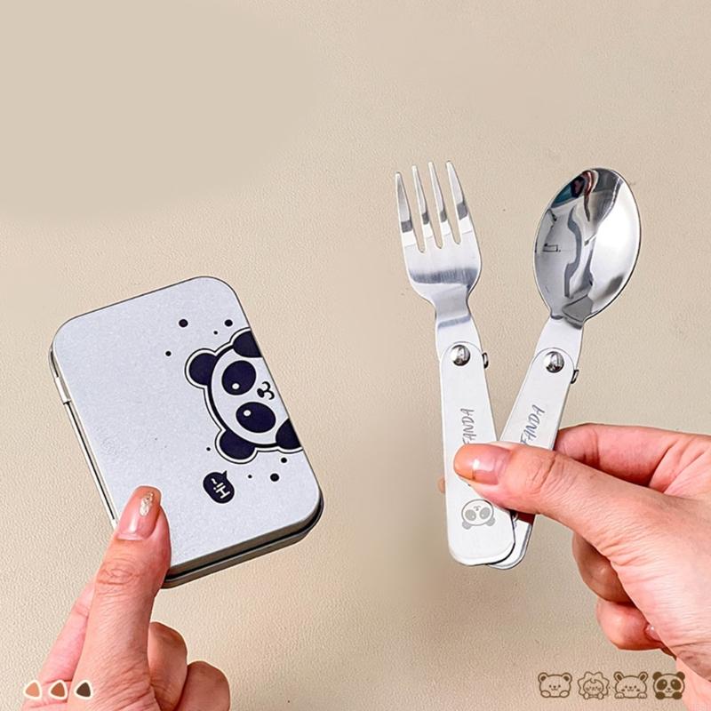 Folding Metal Camping Cutlery  - Camping Cooking Utensils Storage recension och pris