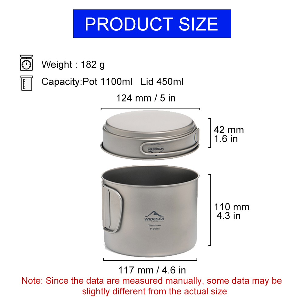 Widesea Ultralight Titanium Ca - Camping Cooking Set Stainless Steel recension och pris