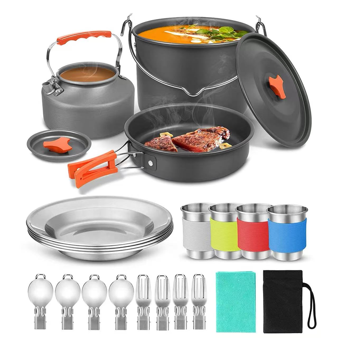 4-5 person aluminum outdoor ca - Camping Cooking One Pot recension och pris