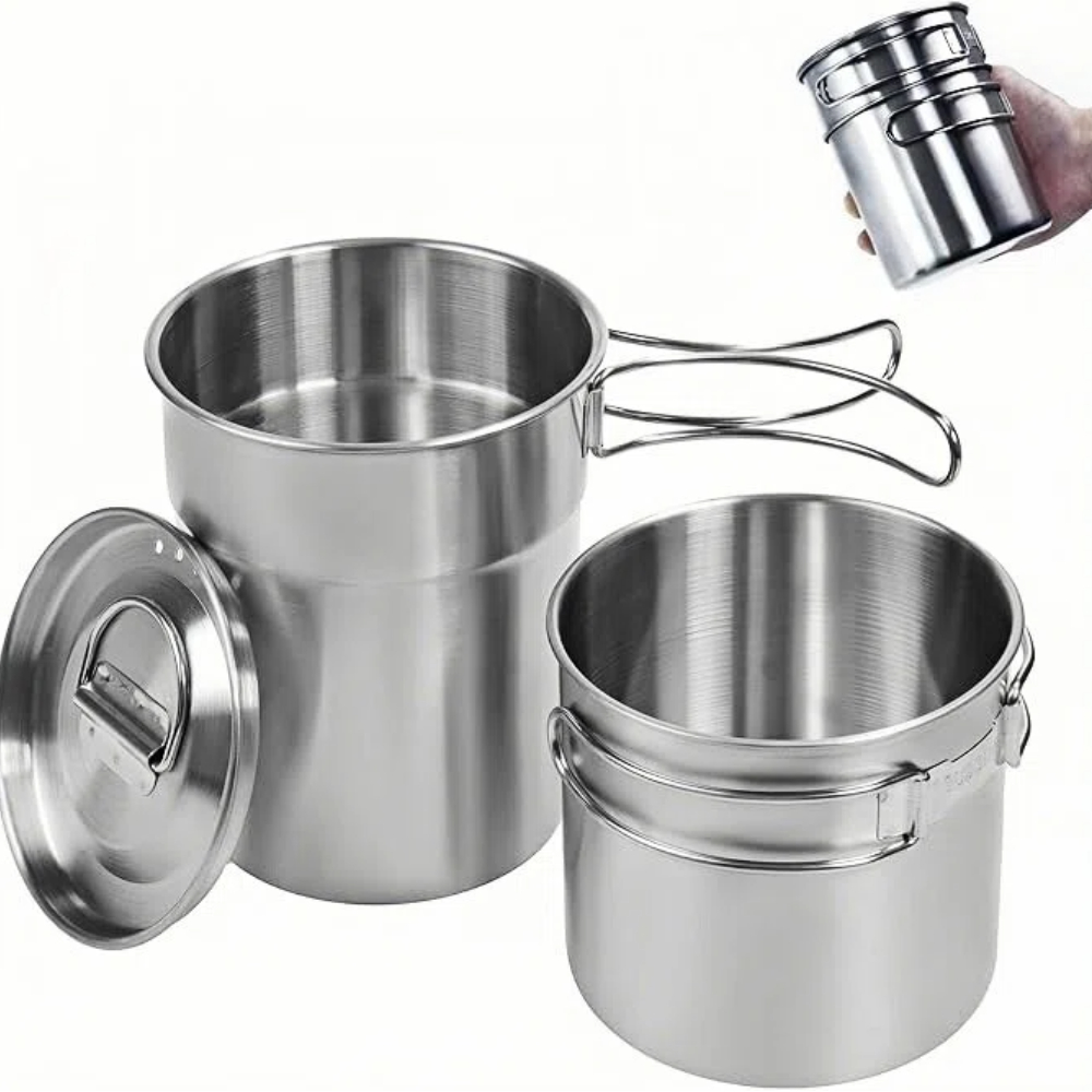 Foldable Camping Cups Mugs Cam - Camping Cooking Set Stainless Steel recension och pris
