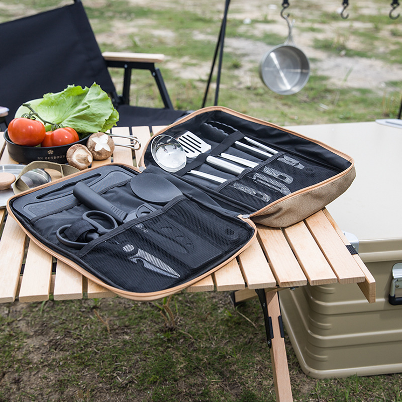 8pcs Camping Kitchen Cookware  - Camping Cooking Utensils Storage recension och pris