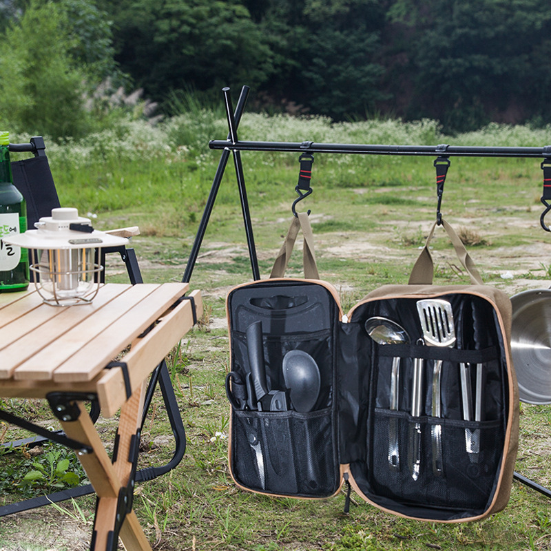 8pcs Camping Kitchen Cookware  - Camping Cooking Utensils Storage recension och pris