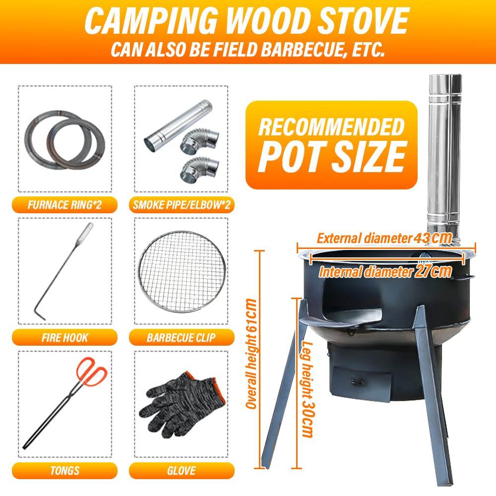 43cm Portable Detachable Outdo - Camping Cooking Hot Plate recension och pris