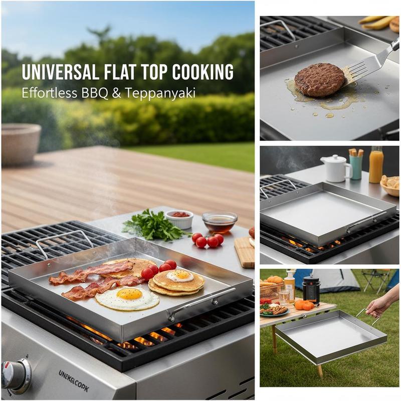Universal Flat Top Griddle 18x - Camping Cooking Set Stainless Steel recension och pris