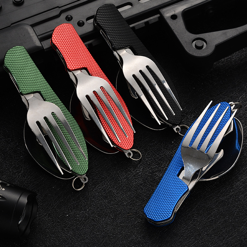 4 in1 Foldable Camping Utensil - Camping Cooking Set Stainless Steel recension och pris