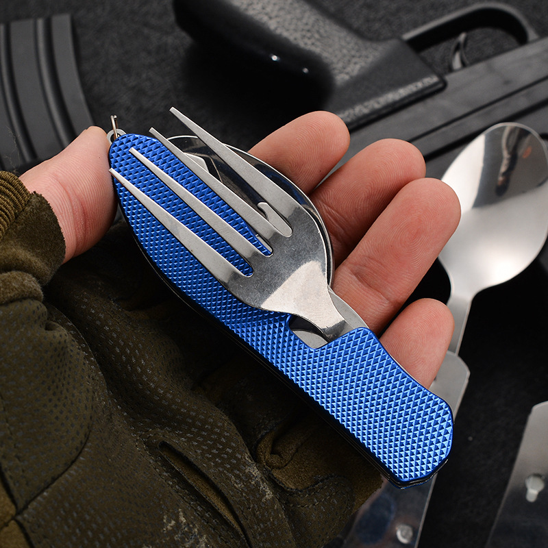 4 in1 Foldable Camping Utensil - Camping Cooking Set Stainless Steel recension och pris