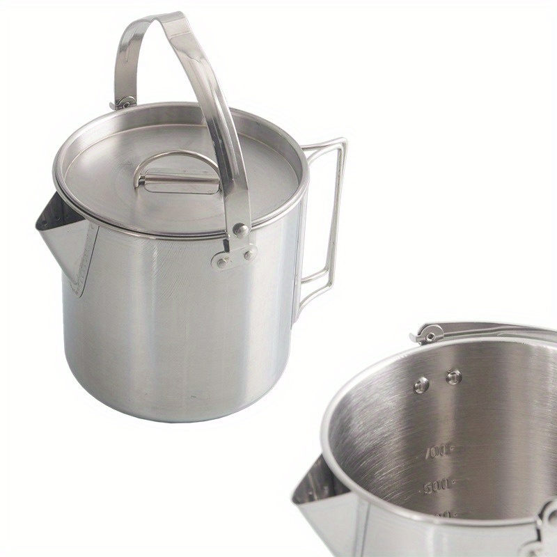1PC Compact and Portable 1.2L  - Camping Cooking Set Stainless Steel recension och pris