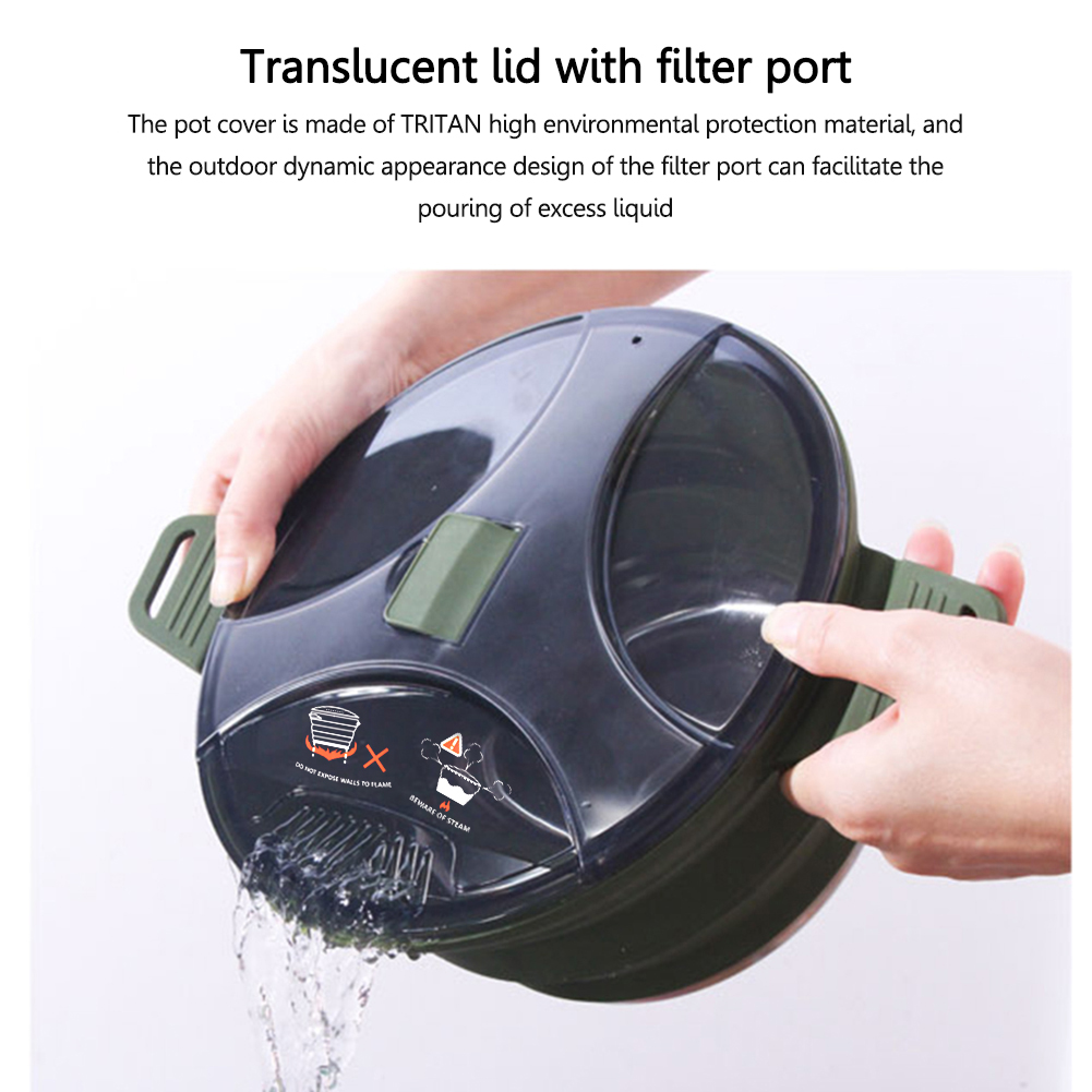 2.5L Silicone Folding Kettle C - Camping Cooking Cylinder recension och pris
