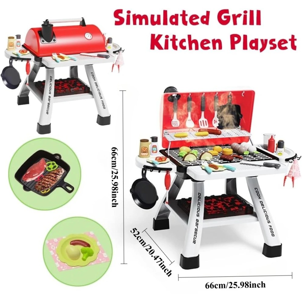 Barbecue Grill Toy Set Kids BB - Camping Cooking Gifts recension och pris