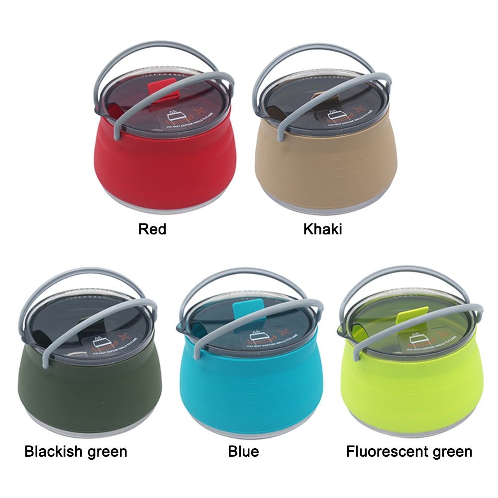 1L Outdoor Silicone Kettle  Ca - Camping Cooking Gifts recension och pris
