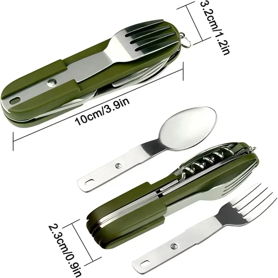 Camping Gear 5-in-1 Stainless  - Camping Cooking Set Stainless Steel recension och pris