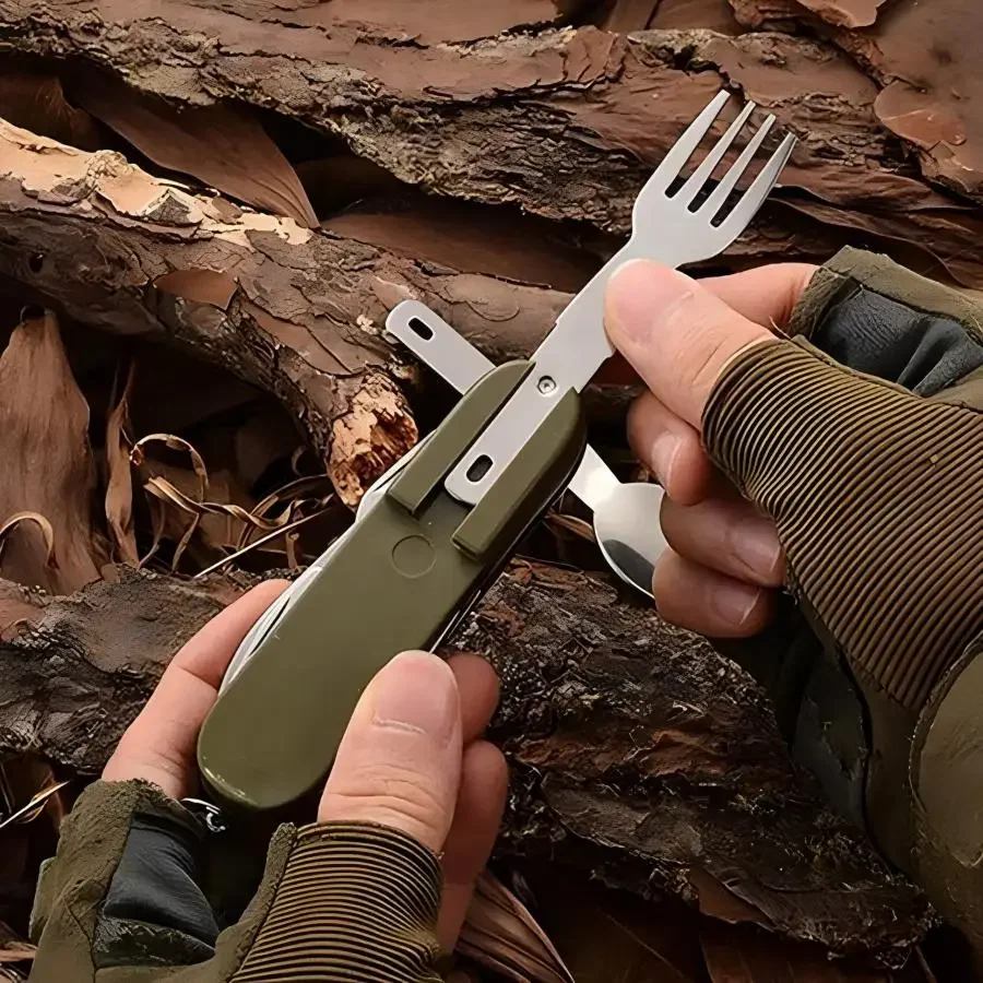 Camping Gear 5-in-1 Stainless  - Camping Cooking Set Stainless Steel recension och pris