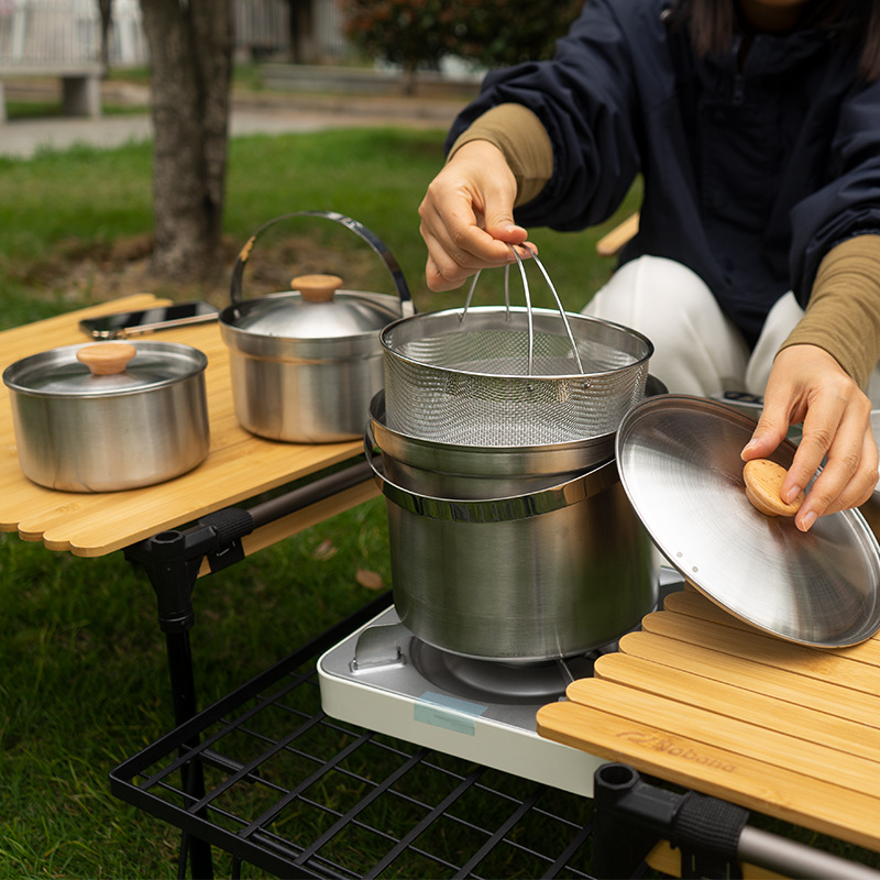 NOBANA Newest Outdoor Stainles - Camping Cooking Utensils Storage recension och pris