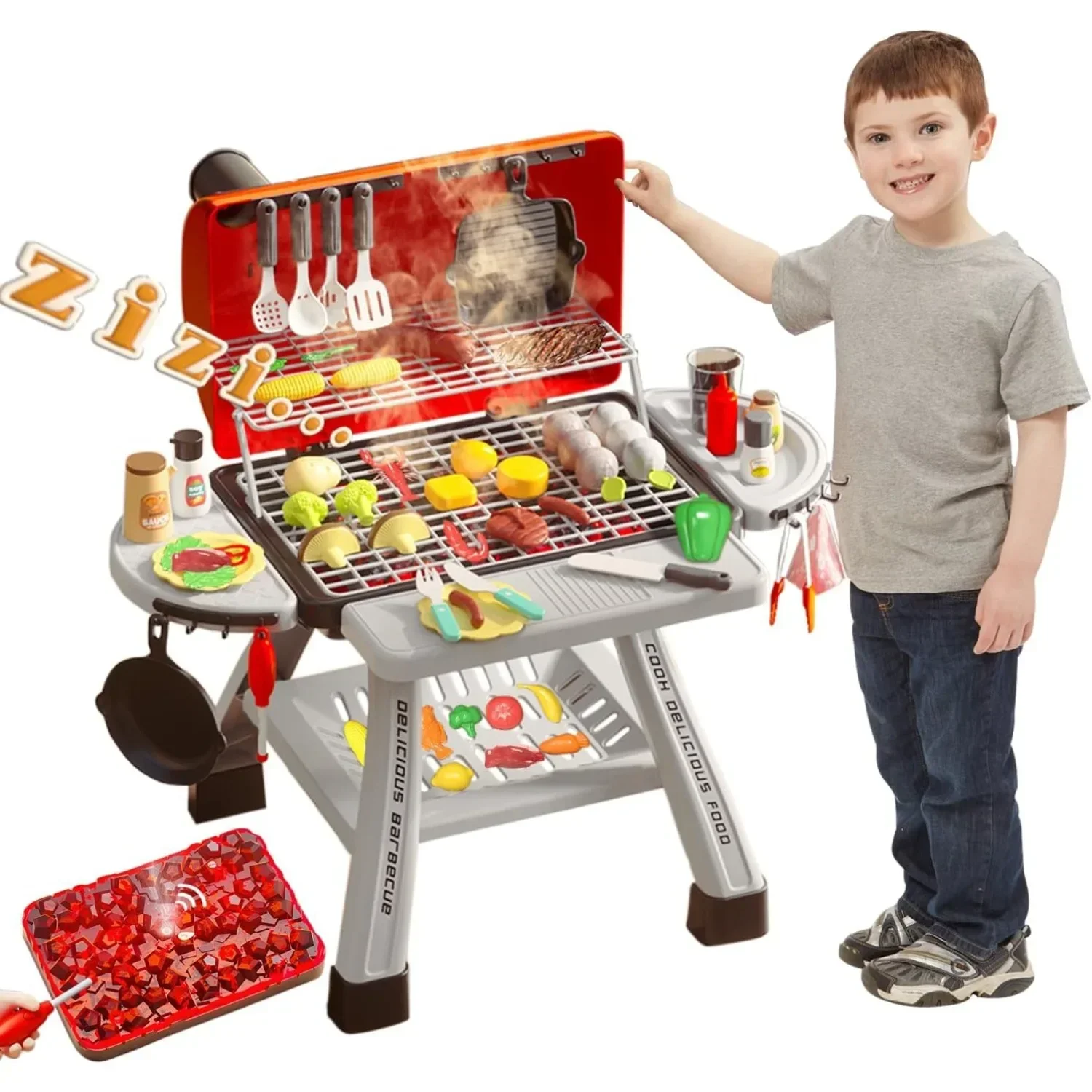 Barbecue Grill Toy Set Kids BB - Camping Cooking Gifts recension och pris