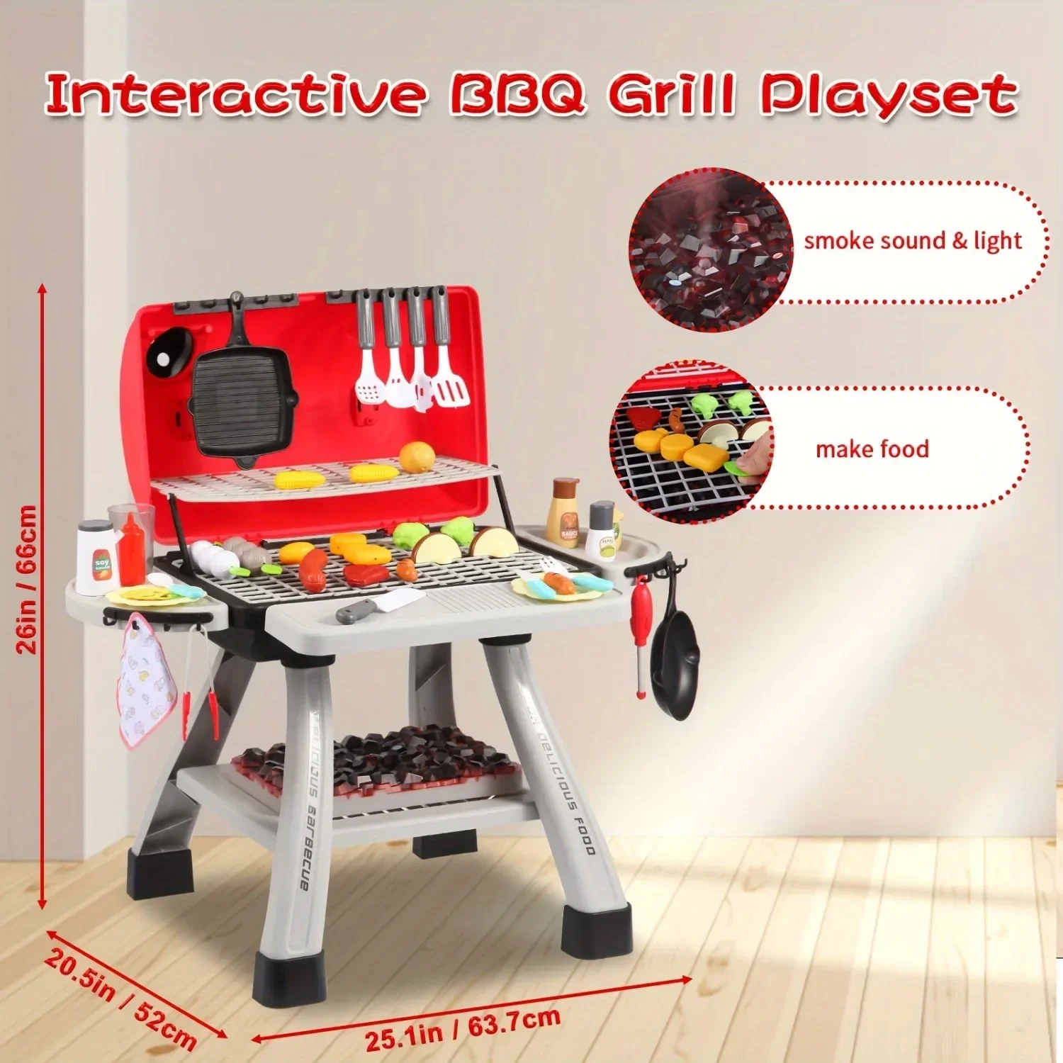 Barbecue Grill Toy Set Kids BB - Camping Cooking Gifts recension och pris