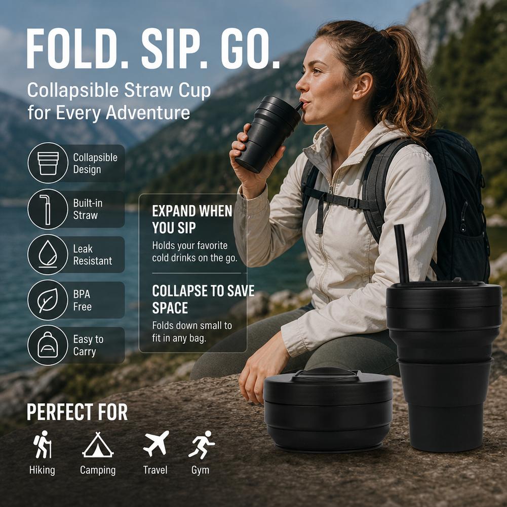 Collapsible Silicone Coffee Cu - Camping Cooking Mug recension och pris