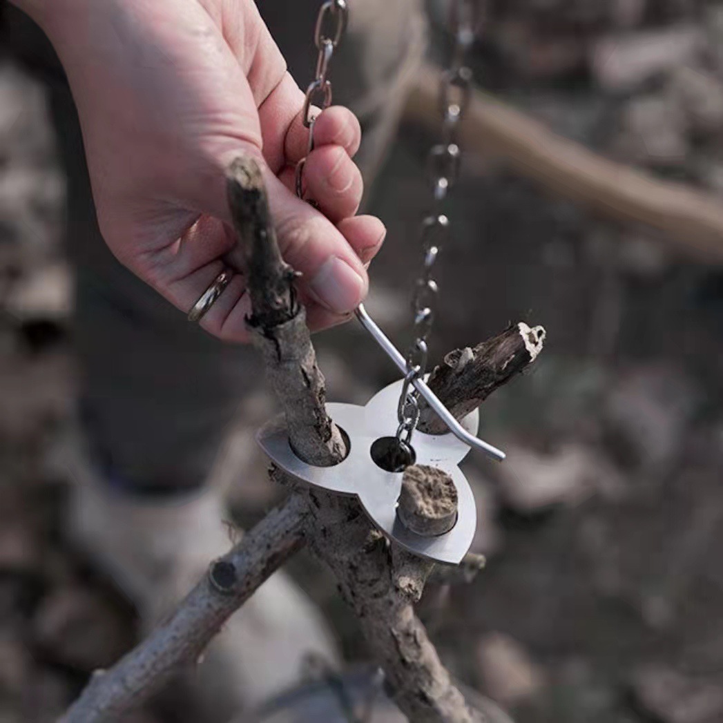 Stainless Steel Camping Tripod - Camping Cooking Set Stainless Steel recension och pris