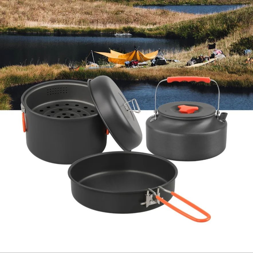 Outdoor Cookware Set Camping C - Camping Cooking Pots And Pans recension och pris
