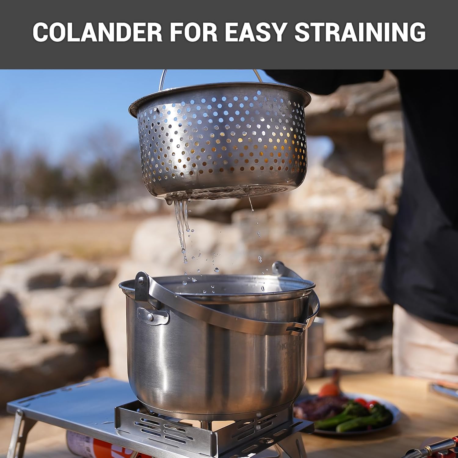 304 Stainless Steel Camping Co - Camping Cooking Set Stainless Steel recension och pris