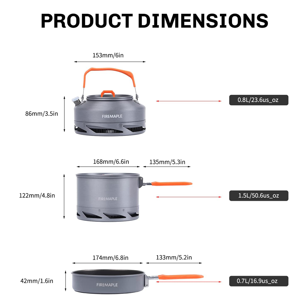Fire Maple Camping Cookware Ut - Camping Cooking Cylinder recension och pris