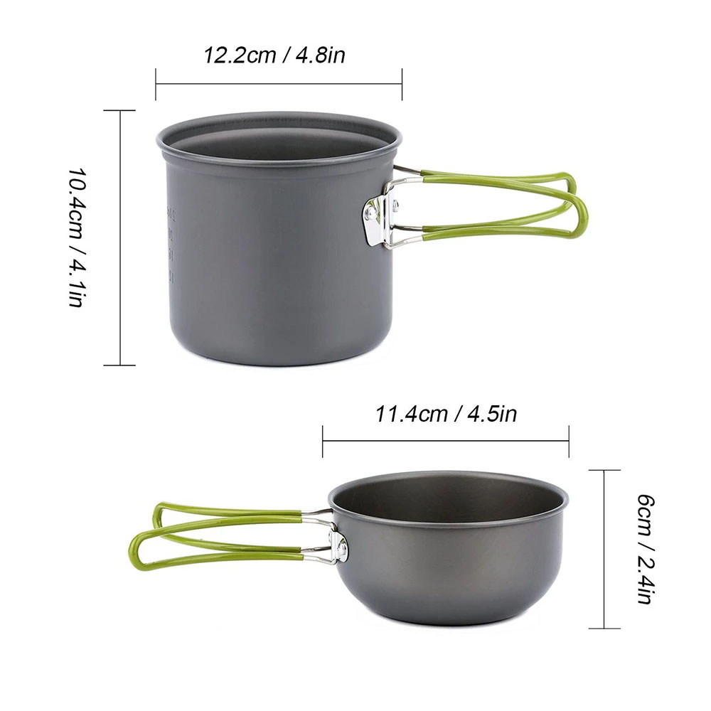 Camping Cookware Kit with Stov - Camping Cooking Pots And Pans recension och pris