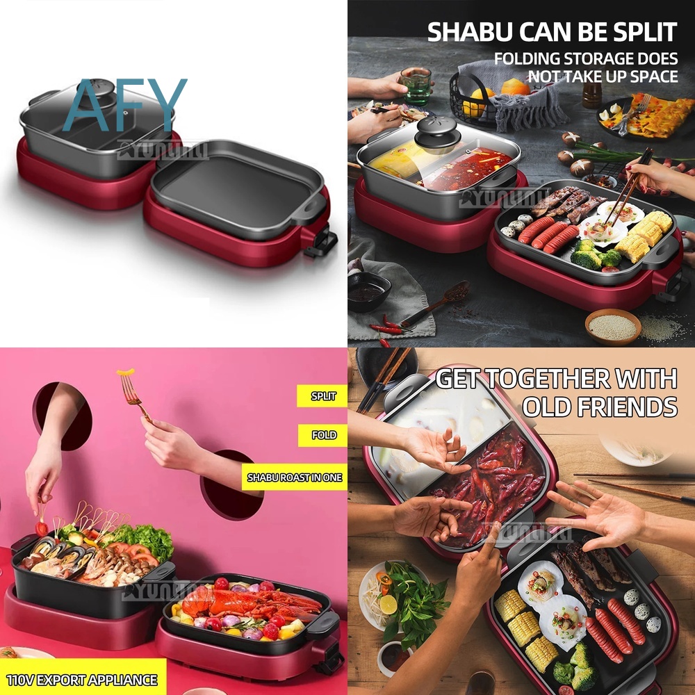 Portable Electric Hot Pot Gril - Camping Cooking Hot Plate recension och pris