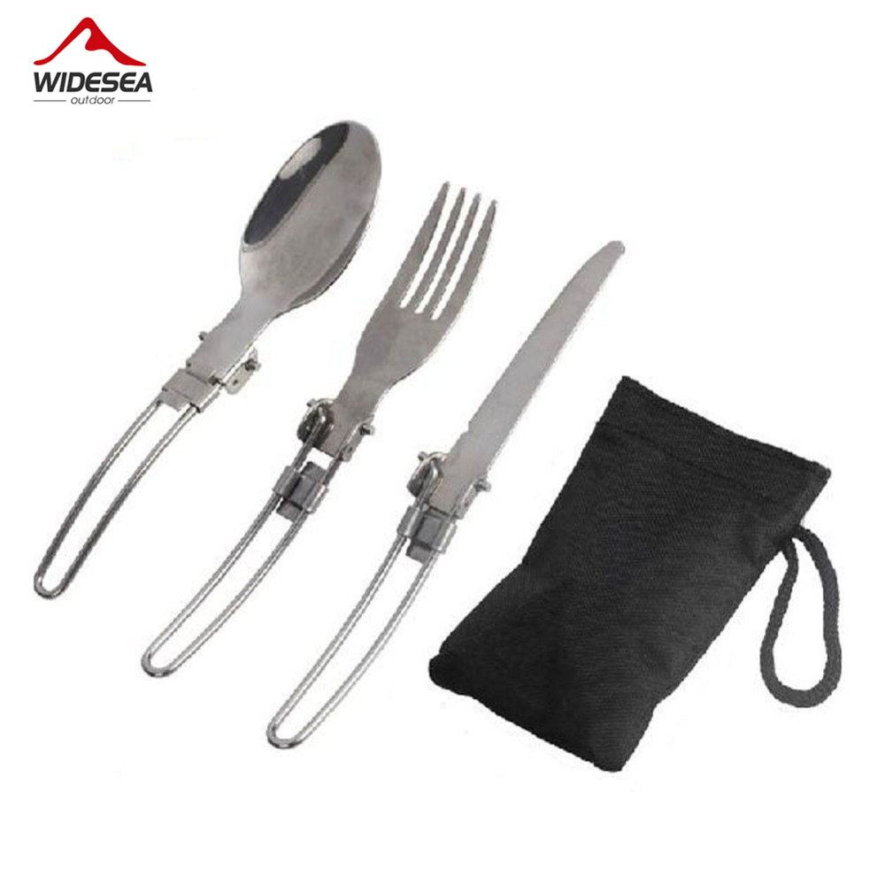 3 pcs 1 set Portable Outdoor C - Camping Cooking Set Stainless Steel recension och pris